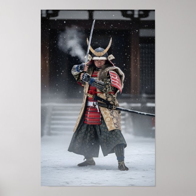 Poster Guerreiro Samurai Japonês (Frente)