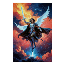 Pôster Guerreiro Skywarden Arcanjo Miguel
