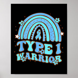 Poster Guerreiro Tipo 1 Retro Arco-íris Conscientização s
