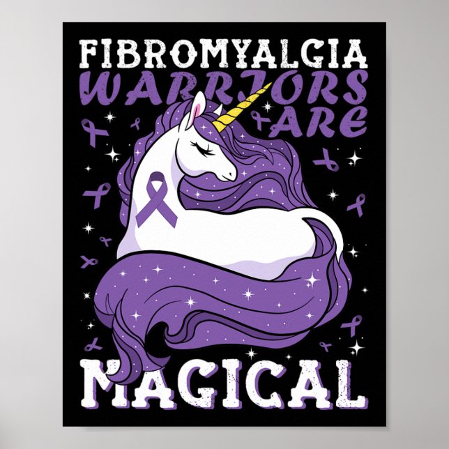 Poster Guerreiros de Fibromialgia são Amantes de Unicórni (Frente)