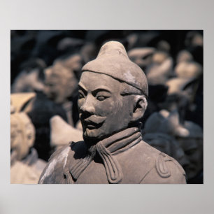 Poster guerreiros de terracota no túmulo do Imperador Qin