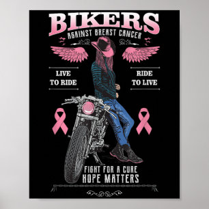Poster Guerreiros E Sobreviventes Do Cancer De Moto