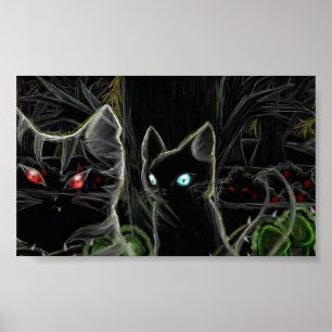 Pôster Guerreiros Hawfrost e Tigerstar- a floresta escura