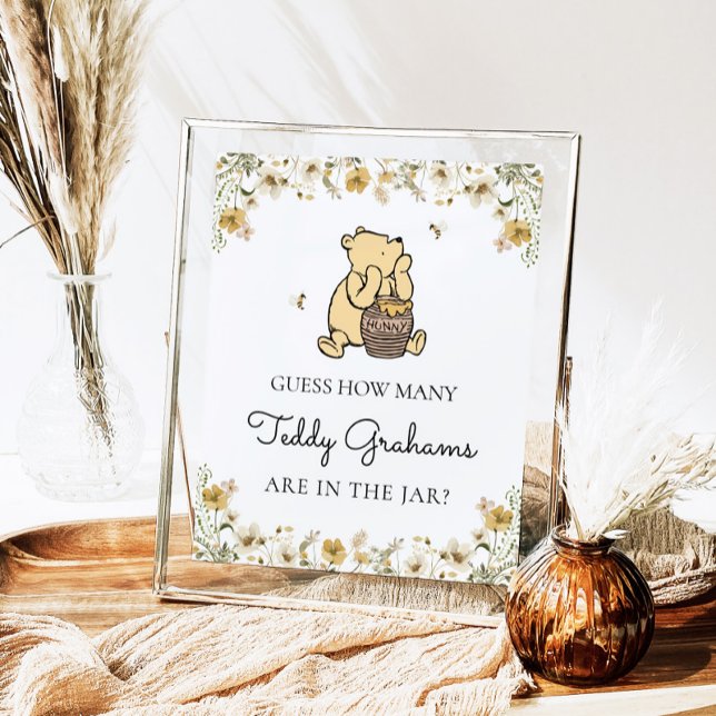 Poster Guess How Many Teddy Bears Baby Shower Game Sign (Criador carregado)