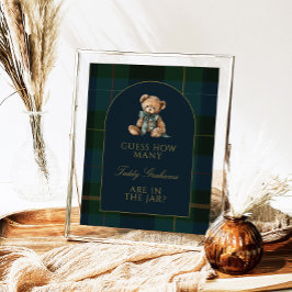 Poster Guess How Many Teddy Bears Baby Shower Game Sign