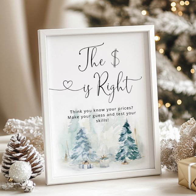 Poster Guess the Price Winter Baby shower (Criador carregado)