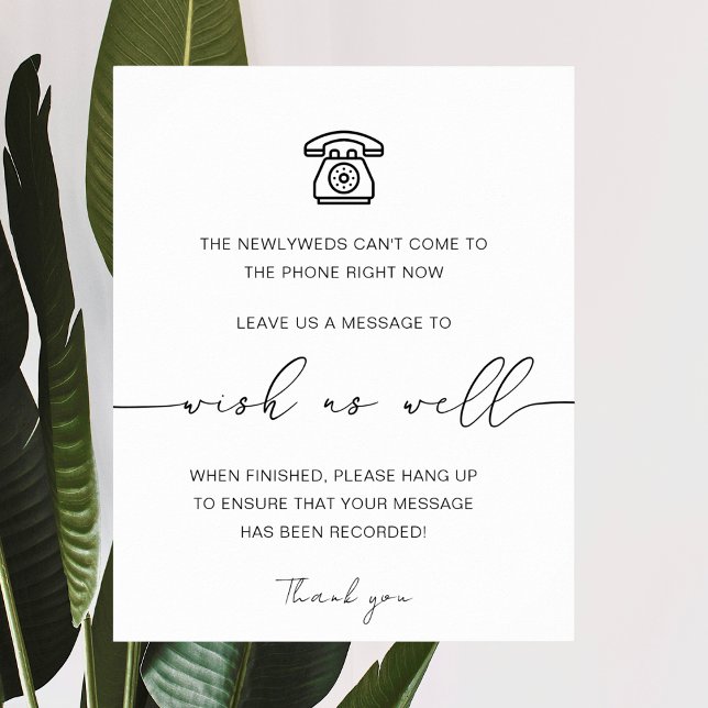 Poster Guestbook de Telefone Moderno | Sinal de livro de  (Criador carregado)