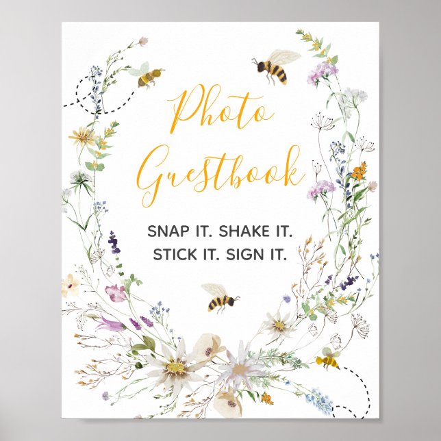 Poster Guestbook De Uma Pequena Abelha Selvagem (Frente)