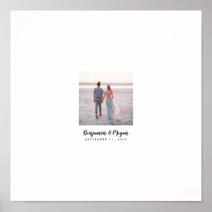 Poster Guestbook do casamento para desejos escritos à m