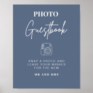 Poster Guestbook Fotográfico Sinal de Casamento Minimal