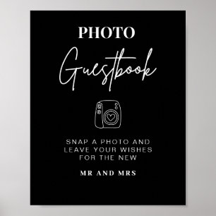 Poster Guestbook Fotográfico Sinal de Casamento Minimal