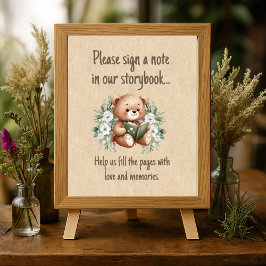 Poster Guestbook Teddy Bear