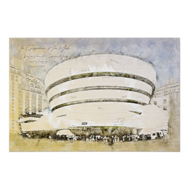 Pôster Guggenheim Museum New York (Frente)