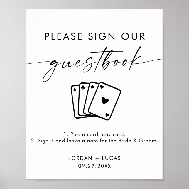 Poster Guia de Reprodução, Sinal de Guestbook de Casament (Frente)