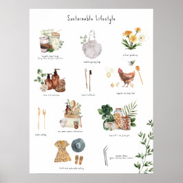 Poster Guia ecológico para estilo de vida sustentável | R