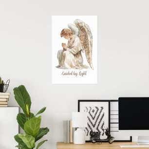 Poster Guiado por Anjo de Aquarela de Cotação Clara