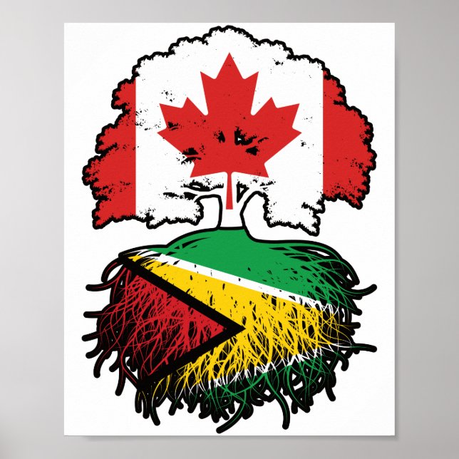 Poster Guiana Guiana Guiana Canadense Canada Tree Roots F (Frente)