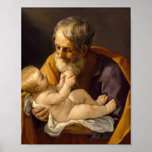 Poster Guido Reni - Saint Joseph And The Christ Child