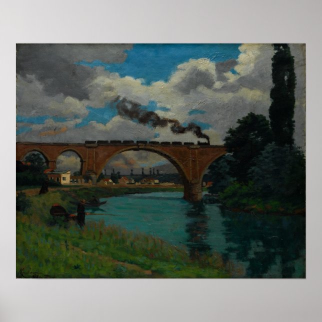 Poster Guillaumin - Ponte Ferroviária Sobre O Marne (Frente)