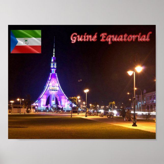 Poster Guiné Equatorial - Bata - Torre de la Libertad (Frente)