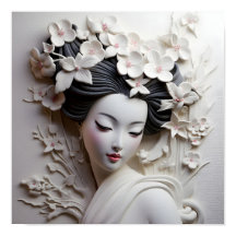 guisha japonesa dimensional tridimensional