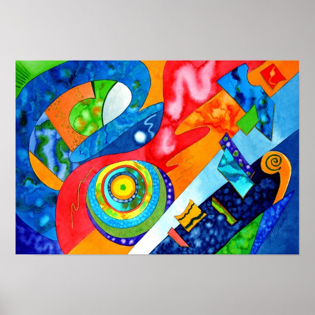 Pôster "Guitar Groove", por R.A.Brown© (Frente)