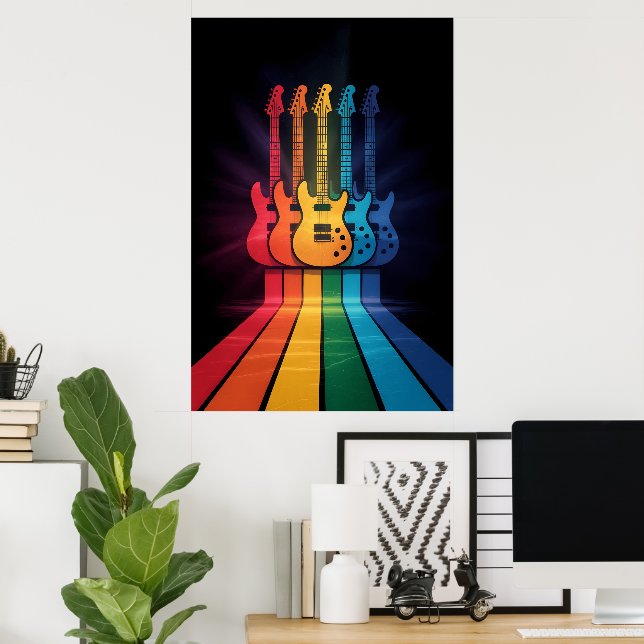 Poster Guitar Lover (Escritório em casa)