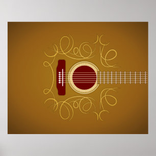 Poster Guitarra Acústica Clássica