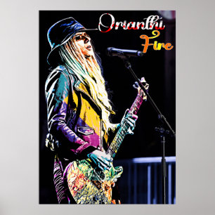 Poster Guitarra de Fogo Orianthi