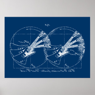 Pôster Guitarra de Vitruvian