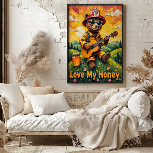 Poster Guitarra do Vale do ouro: Balada Floral do Urso