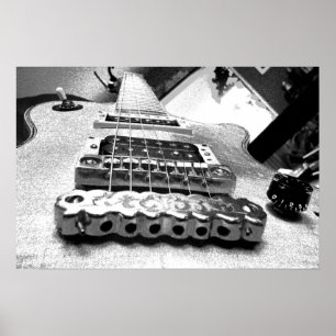Pôster Guitarra elétrica branca