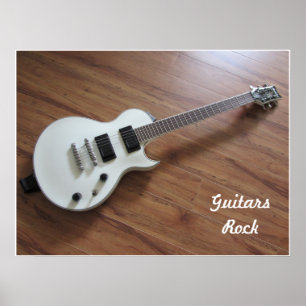 Poster Guitarra elétrica branca
