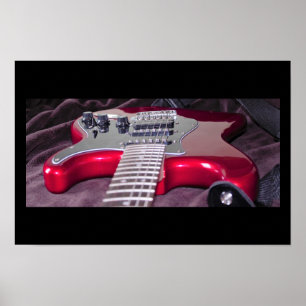 Poster Guitarra elétrica vermelha
