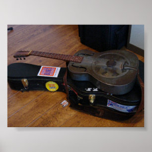 Poster Guitarra nacional velha de Duolian