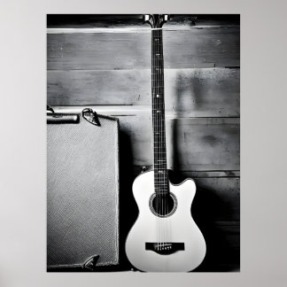 Poster guitarra solitário