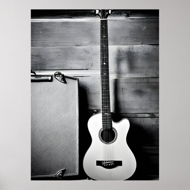 Poster guitarra solitário (Frente)