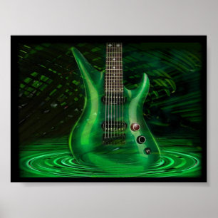 Pôster Guitarra verde