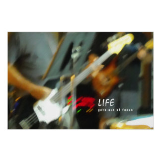 Pôster Guitarras e Vida Desfocadas