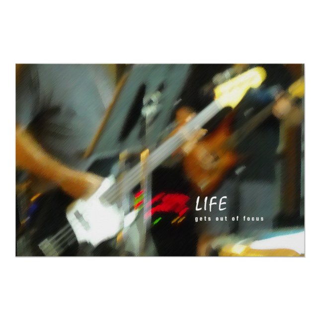 Pôster Guitarras e Vida Desfocadas (Frente)