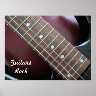 Pôster Guitarras Rock Electric Guitar