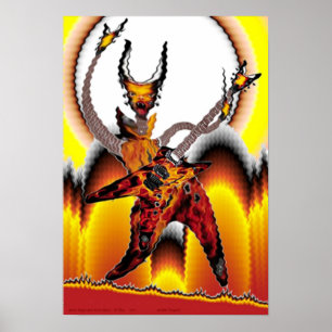 Pôster Guitarristas do fogo da série do espaço