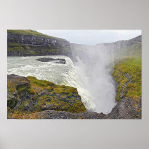 Poster Gullfoss, Cachoeira Dourada, Islândia