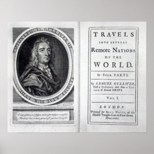 Poster "Gulliver's Viagem por Jonathan Swift, 1726