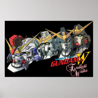 Poster Gundam Wing Enless Waltz Todos os cinco