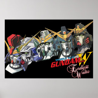 Poster Gundam Wing Enless Waltz Todos os cinco