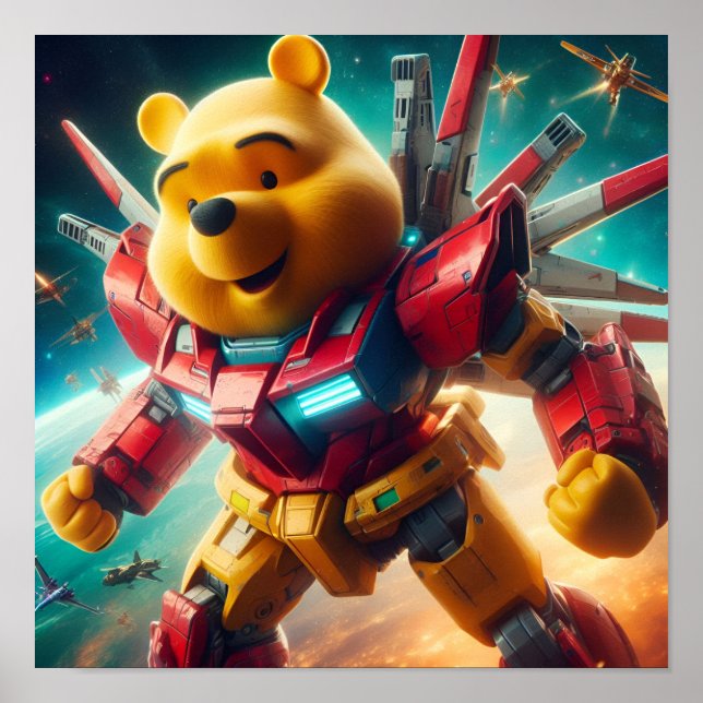 Poster Gundam Winnie o Pooh 1 (Frente)