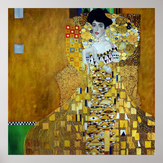 Poster Gustav Klimt, A Mulher Dourada (Frente)