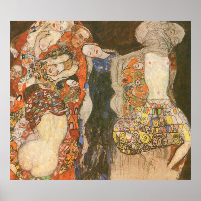 Poster Gustav Klimt - A Noiva (Frente)