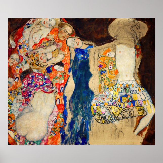 Poster Gustav Klimt - A Noiva (inacabada) (Frente)